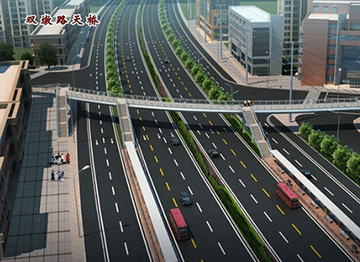 雙墩路天橋初露風(fēng)采 鴻路制造彰顯優(yōu)良